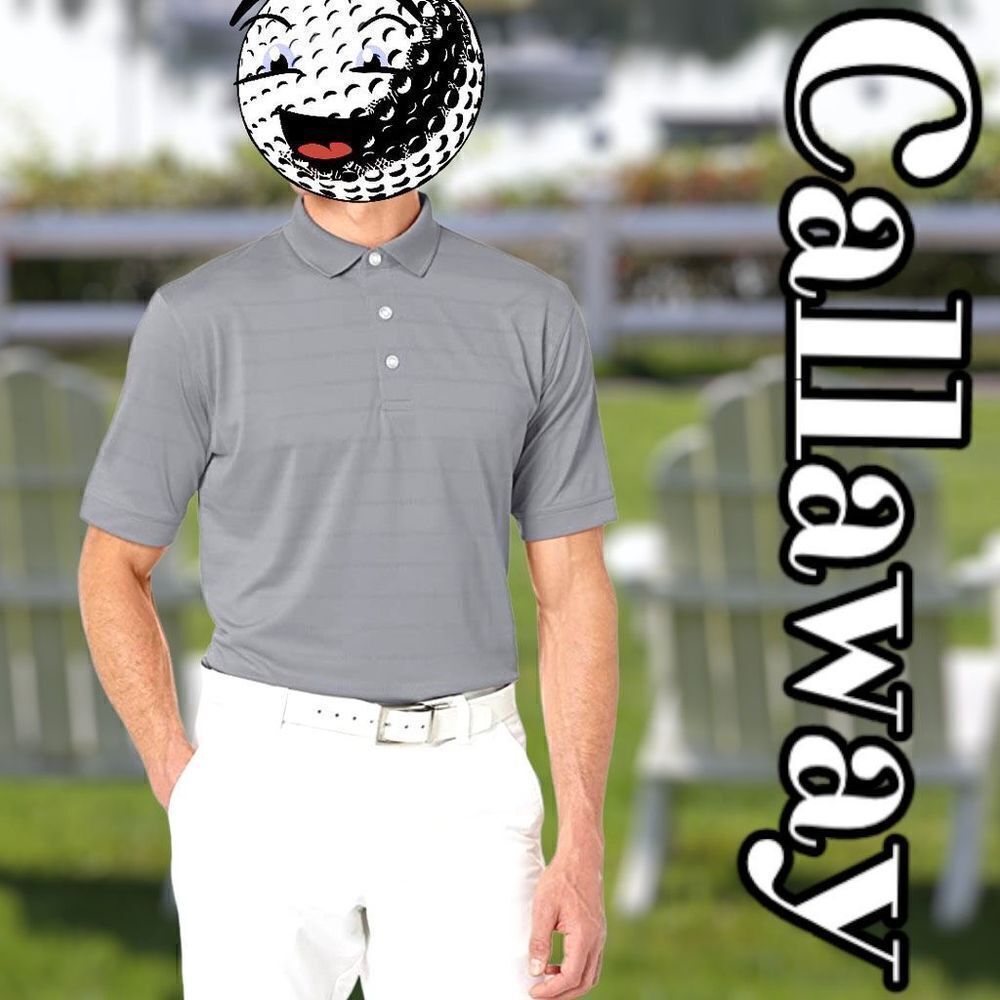 Callaway Men's Short Sleeve Opti-Dri™ Performance Golf Polo Shirt XL Grey